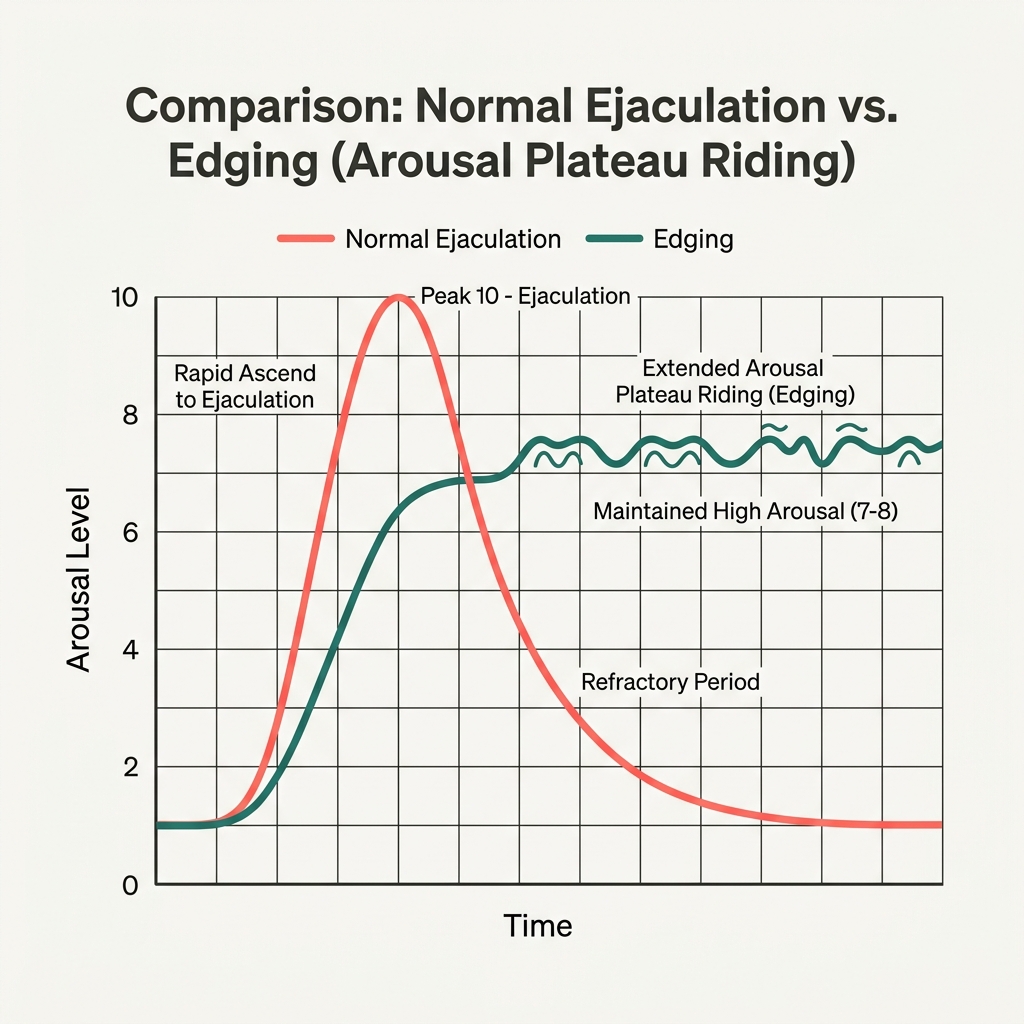 Arousal Curve Comparison: Normal Ejaculation vs Edging