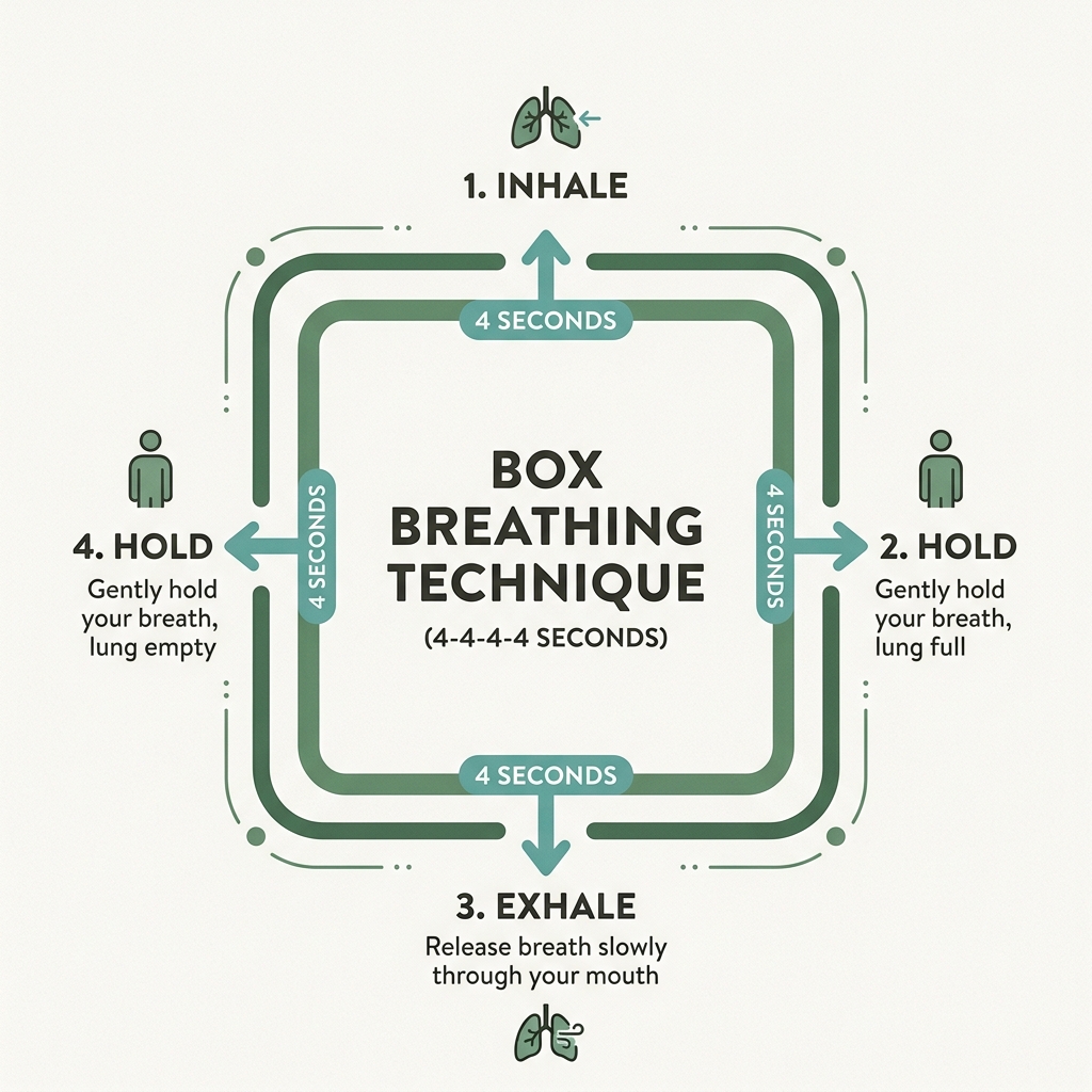 Box Breathing Technique Diagram