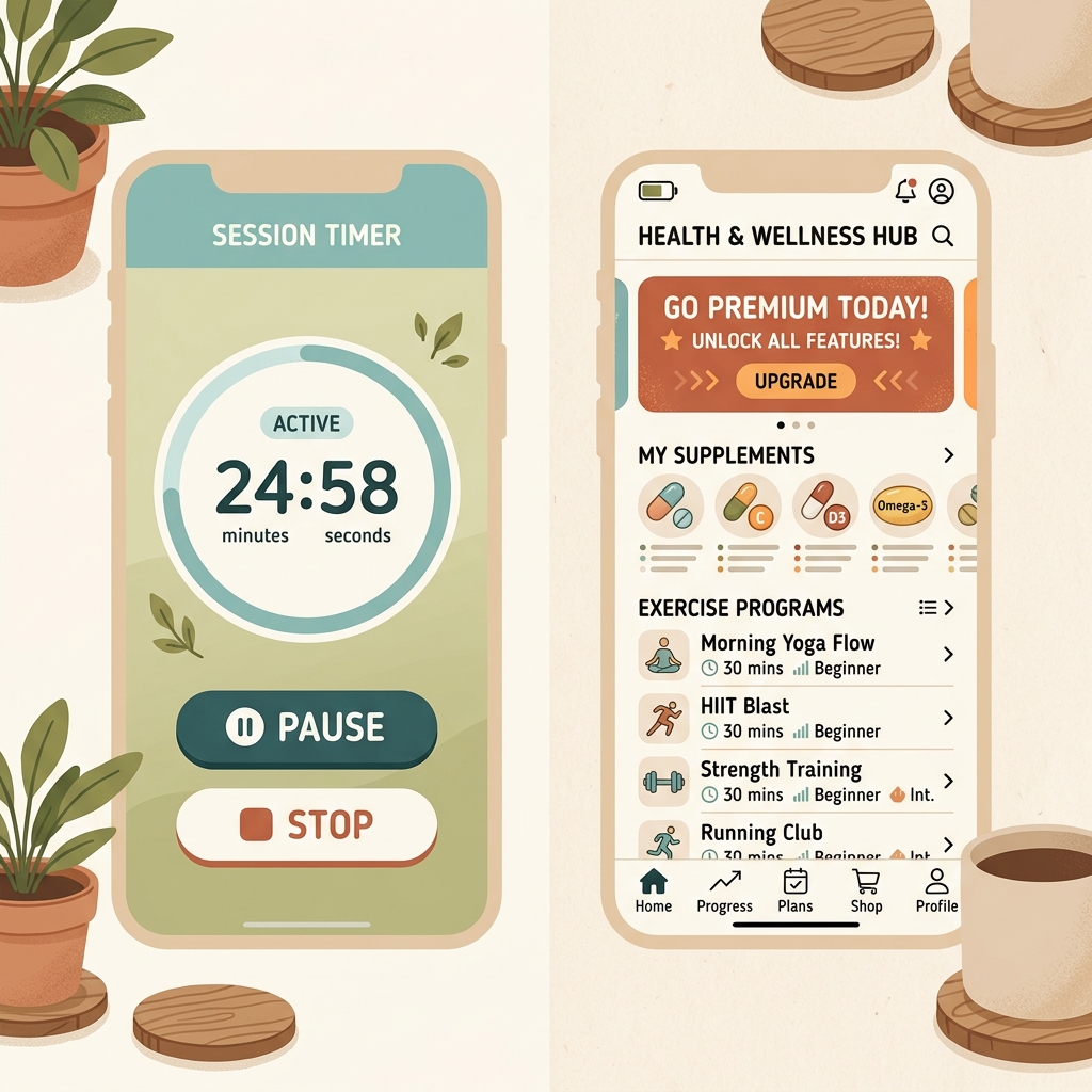 TimingCoach vs The Coach App Screens Comparison
